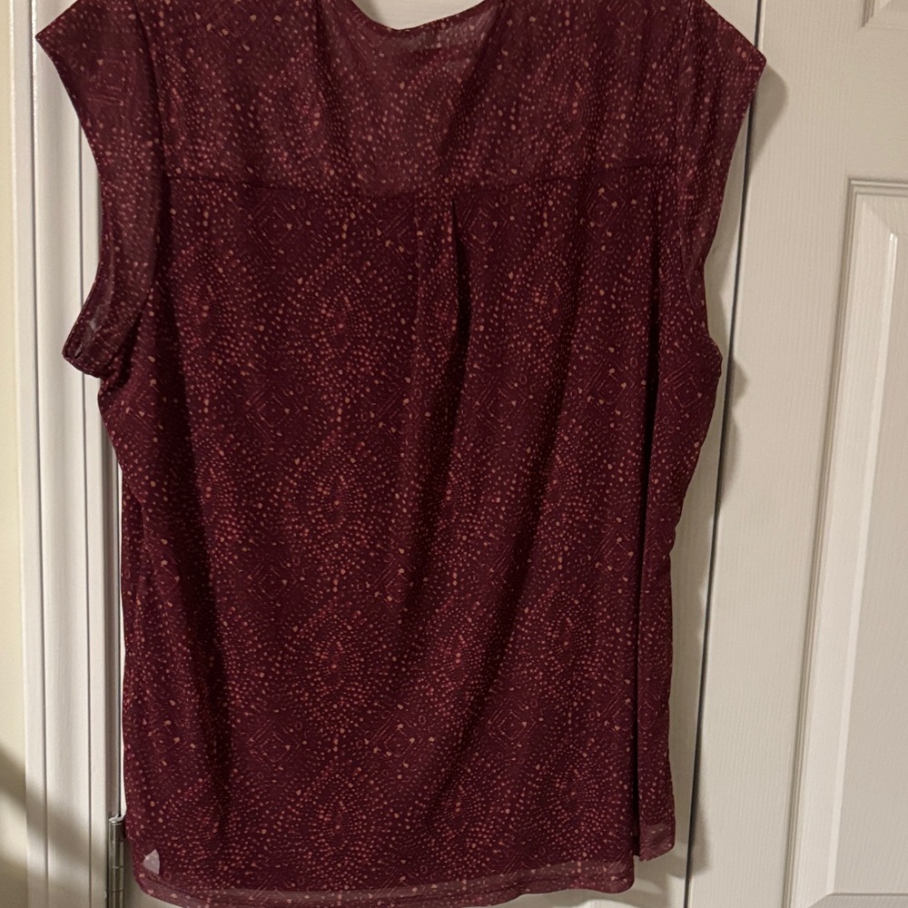 Elegant Sleeveless Burgundy Blouse - Picture 4 of 4